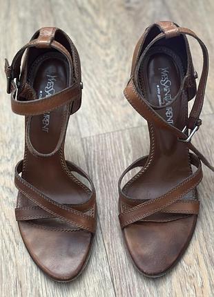 Ysl босоножки туфли винтаж 24-24.5 см
