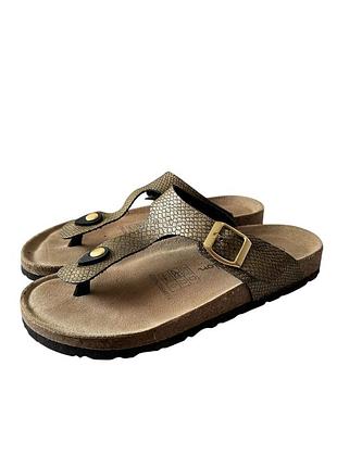 Жіночі шльопанці шкіряні blue motion