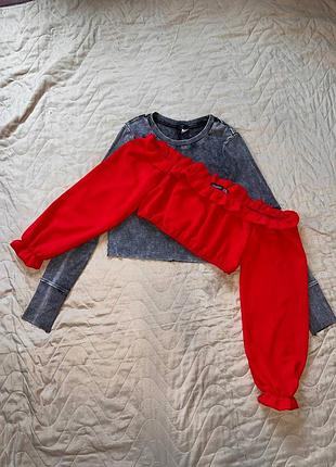 Короткий топ  с объёмными рукавами boohoo