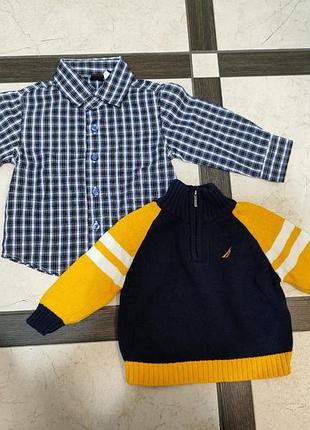 Комплект рубашка ,кофта для хлопчика nautica
