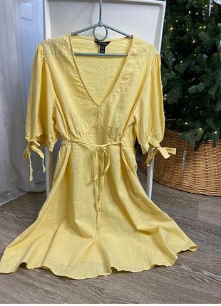 Желтое легкое милое платье,сарафан,летнее,разлетайка,нежное,романтическое классное красивое