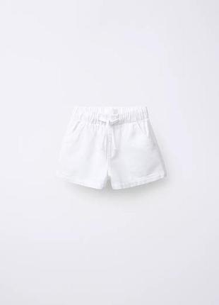Шорти на дівчинку білі zara new