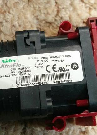 Кулер nidec ultraflo 40х40х56 мм dc12v 1.1a v40w12bs1m5 для hp proliant dl360 g9