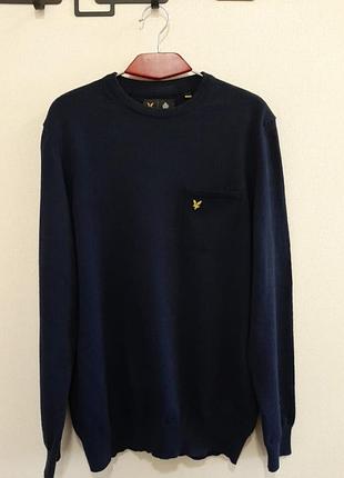 Стильный мужской свитер от lyle & scott (шотландия), акрил+шерсть+альпака, р. 42-44 (маломерная)