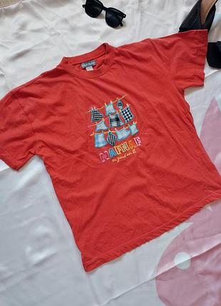 Оранжевая винтажная футболка, naf naf, 🧡