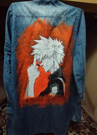Джинсова куртка кацукі бакуго
