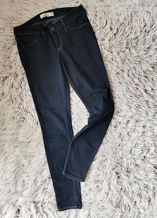 Джинсы скинни синие hollister