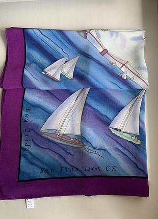 Шелковый платок 100% silk san francisco bay bridge