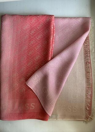 Брендированный шарф палантин парео вискоза guess