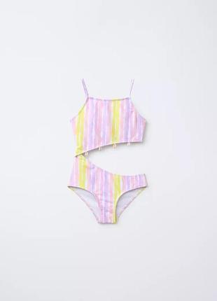 Купальник на дівчинку ясркавий з мушлями zara new