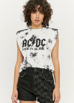 Футболка майка групи ac/dc тай-дай