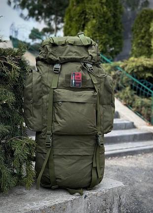 Рюкзак олива тактичний каркасний 80л olive алюмінієва рама