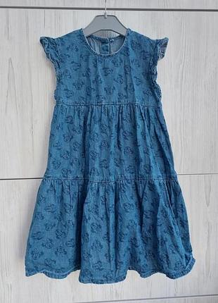 Брендовое джинсовое платье из мини