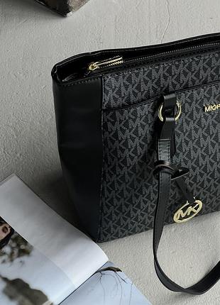 Premium | сумка женская майкл корс шопер черный michael kors шоппер4 фото
