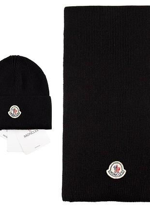 Шапка+шарф moncler