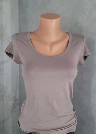 Футболка базовая приталенная капучино