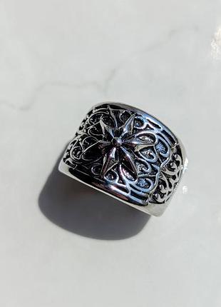 Кольцо chrome hearts furrows