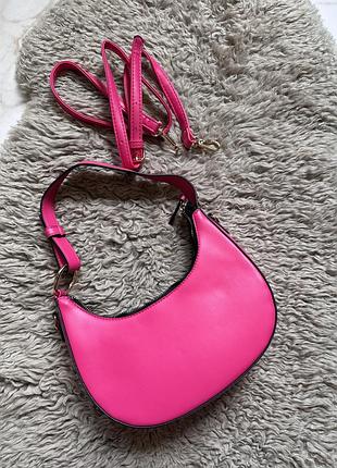 Жіноча рожева сумка пів місяць нова primark