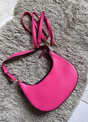 Жіноча рожева сумка пів місяць нова primark