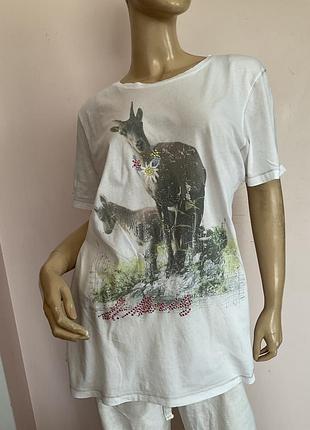 Тонкая хлопковая футболка/44/ brend st.moritz