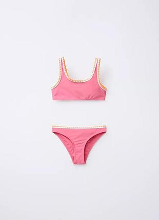 Купальник на дівчинку рожевий zara new