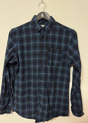 Рубашка рубашка мужская синяя клетка jack&amp;jones, размер m