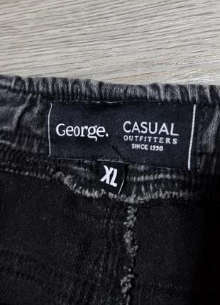 Мужские джинсовые шорты george casual размер xl серый2 фото