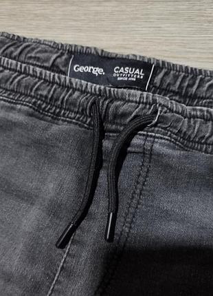 Мужские джинсовые шорты george casual размер xl серый3 фото