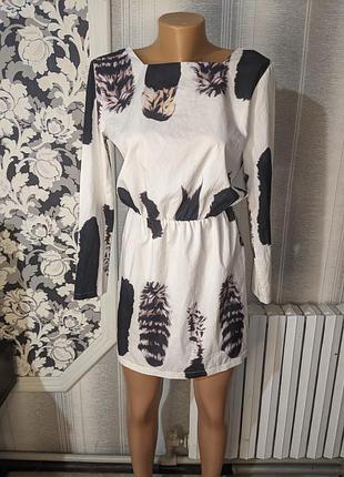 🖤 платье с абстрактным принтом | размер s (можно m)