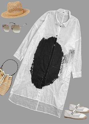 Батистовое платье -рубашка