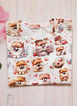 Футболка женская s собачки