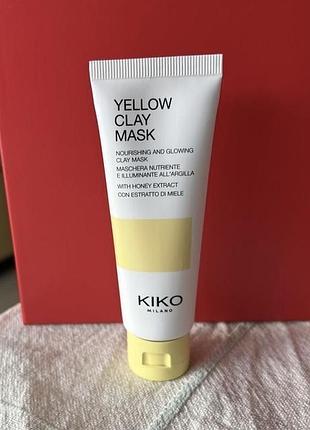 Kiko yellow clay mask живильна освітлювальна маска обличчя з медом глиною 50 мл bioderma clinique