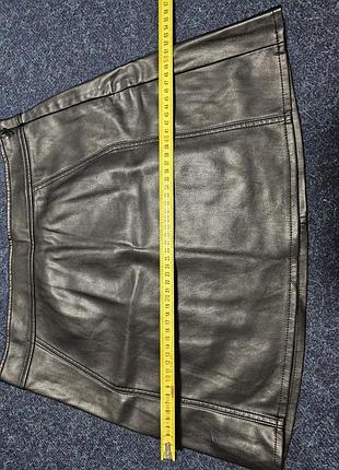 Мини юбка из экокожи 4