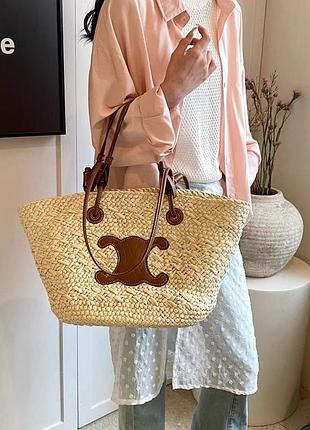 Сумка соломʼяна, сумочка соломенная, сумка loewe , сумочка celine