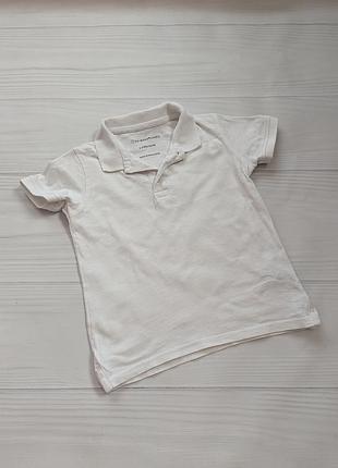 Белая поло футболка 3-4