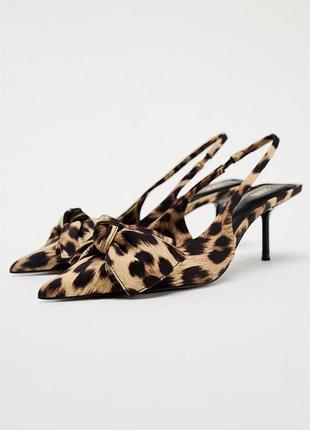 Мюлі zara леопардові