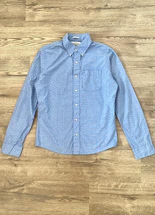 Блакитна сорочка abercrombie & fitch