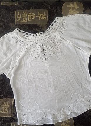 Блуза женский белый хлопок р.44