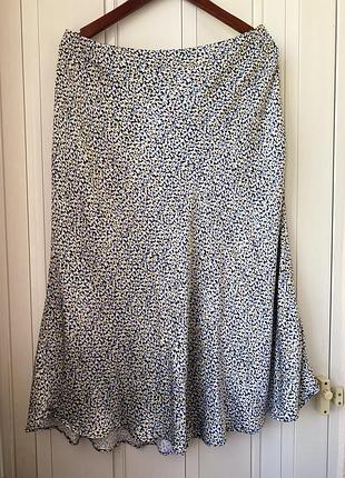 Спідниця міді під «шовк» приталеного фасону від h&m