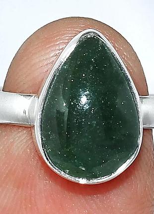 Авантюрин зелений срібна каблучка, 053ла