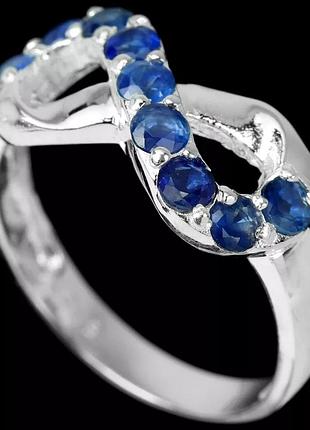 Сапфир серебряное кольцо, 030лс