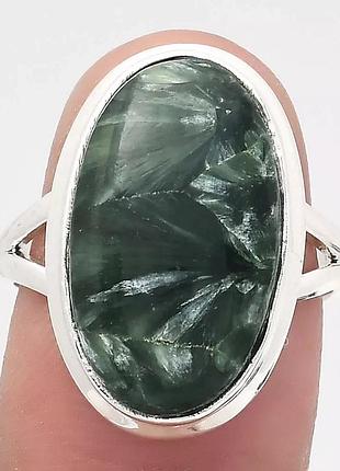 Серафинит серебряное кольцо, 0176лс