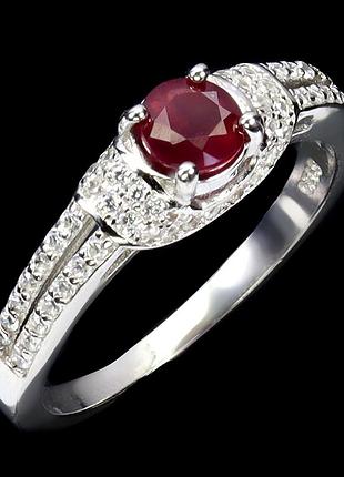 Рубин серебряное кольцо, 0117лр