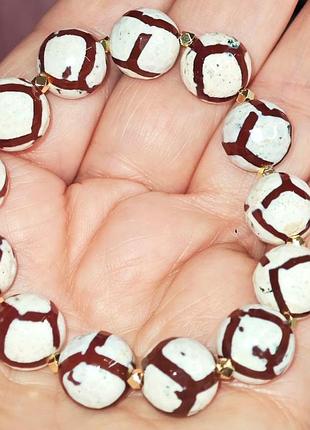 Бусины дзи браслет, 028тд