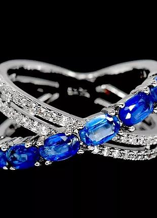 Кианит серебряное кольцо, 0218лк