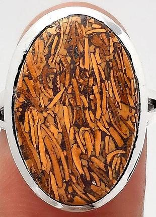 Яшма кокинська срібна каблучка, 0178ля