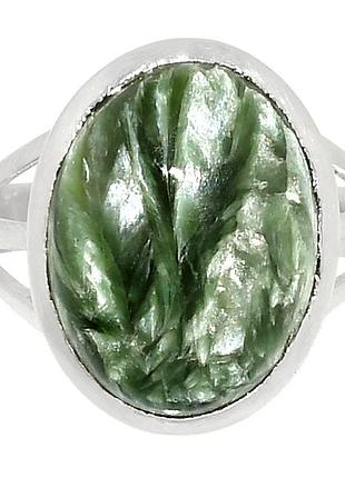 Серафинит серебряное кольцо, 0356лс