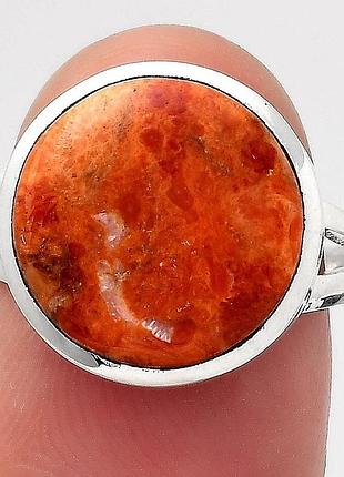 Корал губчастий срібна каблучка, 0265лк