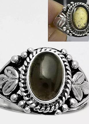 Тектит серебряное кольцо, 0237лт