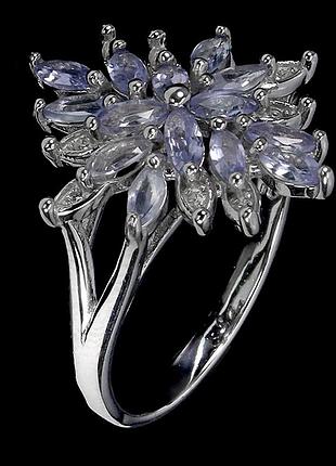 Танзаніт срібна каблучка, 0348лт